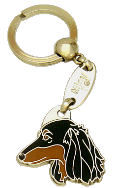 DACHSHUND LONGHAIRED <br> (keyring, engraving included)